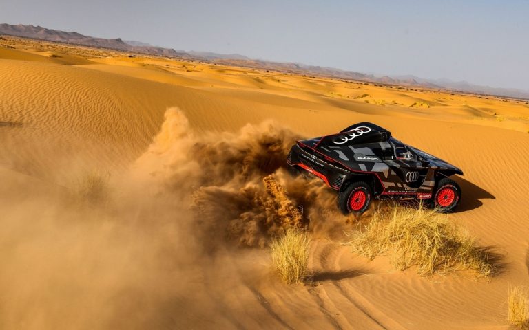 Audi tested its RS Q E-Tron hybrid in the deserts of Morocco
