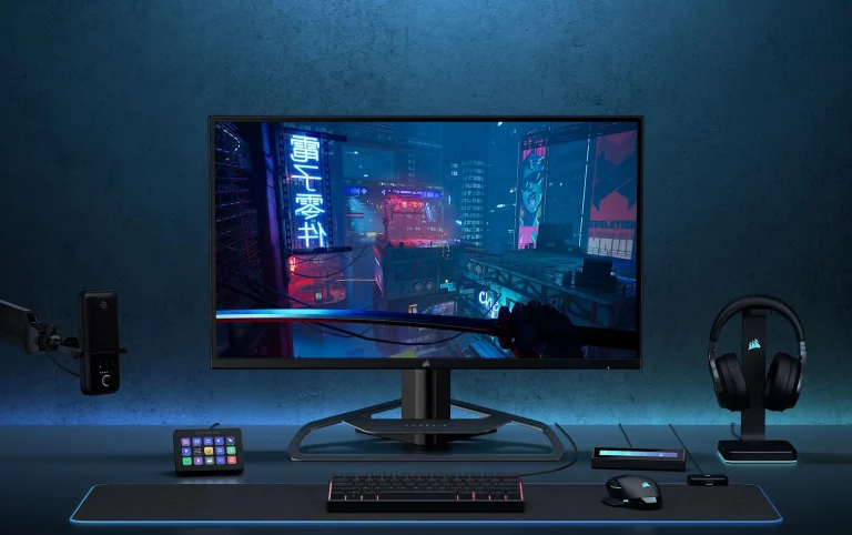 Corsair’s first gaming monitor is the 32-inch, 1440p Xeneon