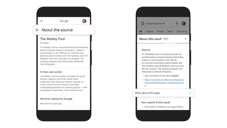 Google adds more information to its ‘About this result’ feature