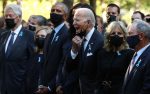 Biden Pulls His Mask Down to Shout at Someone at 9/11 Memorial