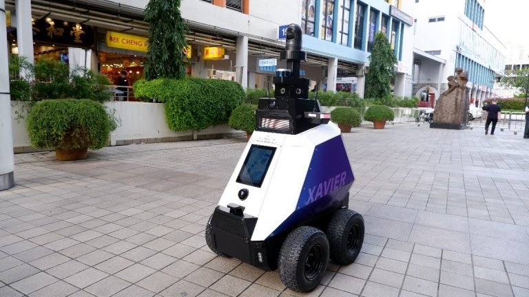 Singapore has deployed robots to patrol public areas