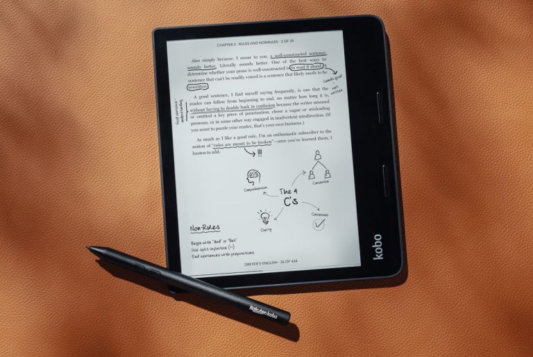 Kobo’s new $260 Sage e-reader lets you add handwritten notes