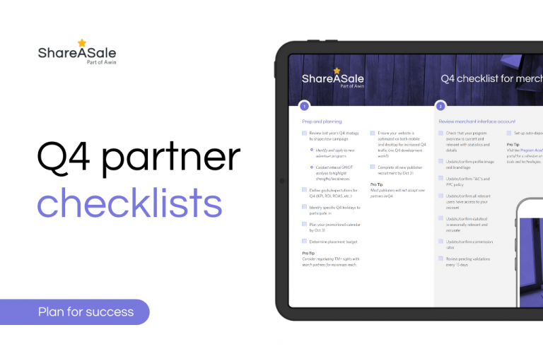 Prepare for success in Q4 with ShareASale’s partner checklists