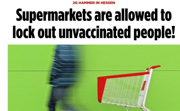 German State Allows Grocery Stores to Ban Unvaccinated