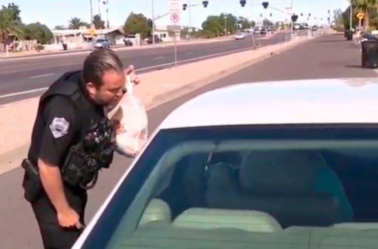 Police Pull Over Drivers to Surprise Them With Free Turkeys, Brings One Man to Tears