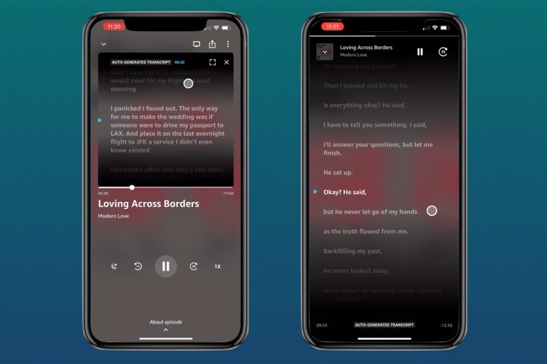 Amazon Music now offers synchronized transcripts for podcasts