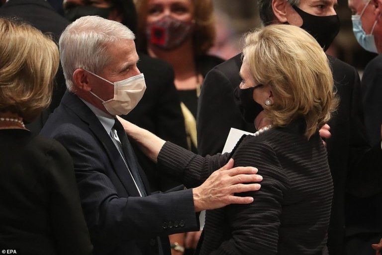Hillary and Dr. Fauci Meet Up at Funeral
