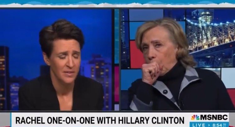 Hillary Clinton Coughs Up a Lung on Maddow Show as She Accuses Trump of Running a Coup (VIDEO)