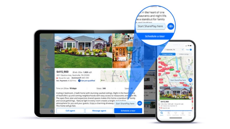 Zillow adds FaceTime SharePlay to browse homes with friends