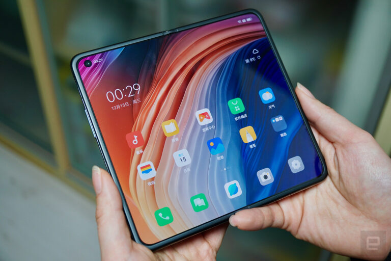 Oppo’s Find N foldable phone has a more practical landscape screen