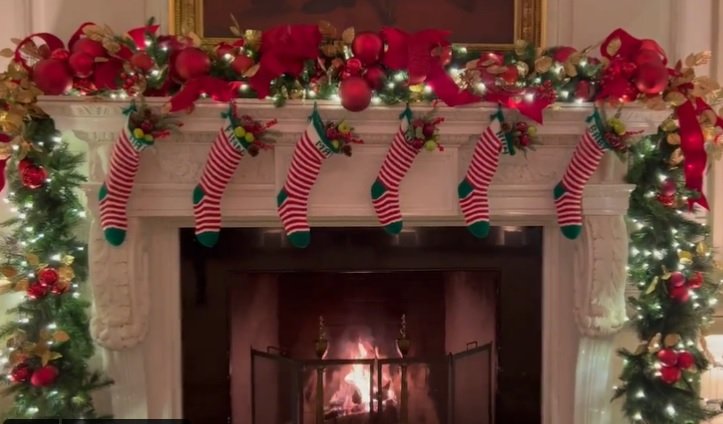 Bidens Puts Stockings on Fire Place for All Six of His Grandkids