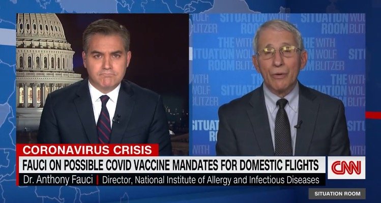 Dr. Fauci ‘Clarifies’ Statement on Vaccine Mandates For Domestic Flights After Major Public Backlash (VIDEO)