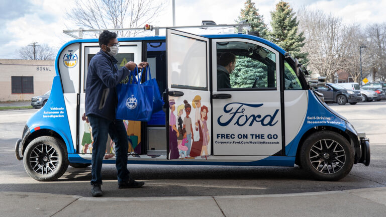 Ford pilot uses self-driving shuttles to deliver food to Detroit seniors