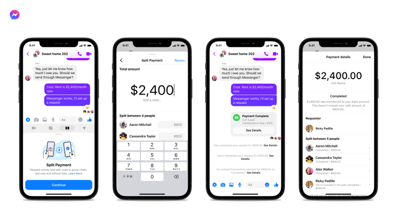 Facebook is testing a bill splitting feature in Messenger
