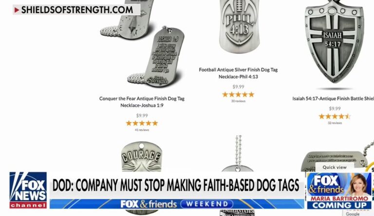 Pentagon Orders Company to Stop Making Faith-Based Dog Tags (Video)