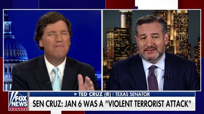 Watch: Tucker Carlson Corners Ted Cruz For Calling January 6 A ‘Terrorist’ Attack