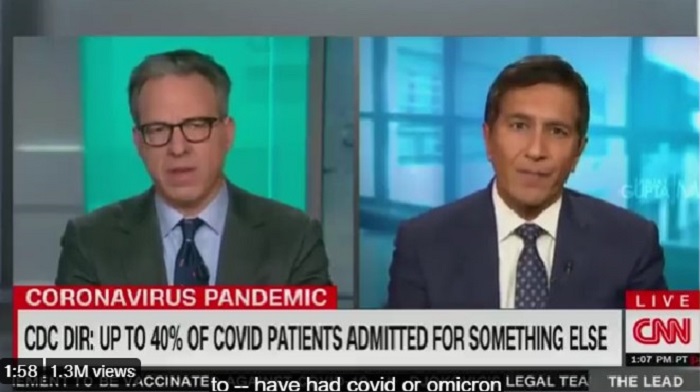 CNN’s Jake Tapper Mocked By Conservatives For Now Arguing COVID Hospitalization Stats Are ‘Misleading’