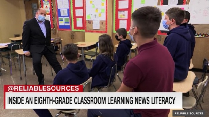 CNN’s Brian Stelter Visits New York Classroom Where School Kids Are Learning About Misinformation