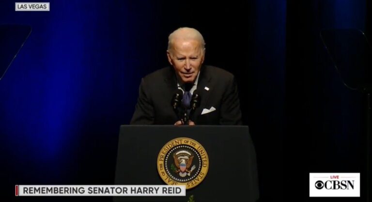 Biden Leans Forward and Does the Creepy Whisper Thing at Harry Reid’s Funeral