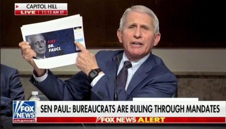 Fauci Caught on a Hot Mic Calling Sen. Marshall a “Moron” and then Shares Picture from Rand Paul Calling for His Firing