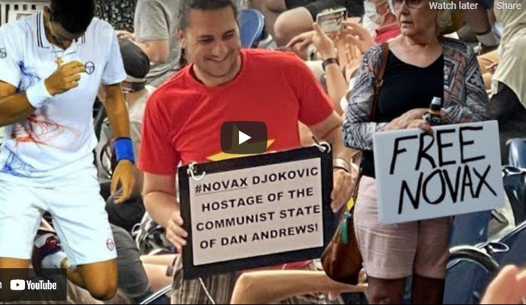 Australian Open Officials Are Removing Novak Djokovic Support Signs from Fans in the Arena (VIDEO)