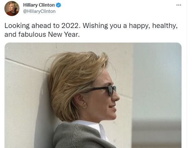 Hillary Clinton Posts Old, Youthful Photo of Herself for New Year’s Eve with Caption “Looking Ahead”