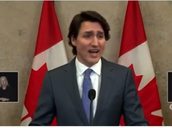 Justin Trudeau Says Canada Will Stand Against Authoritarianism, Announces Russia Sanctions — After Trampling Protesters with Police on Horseback and Freezing Their Bank Accounts