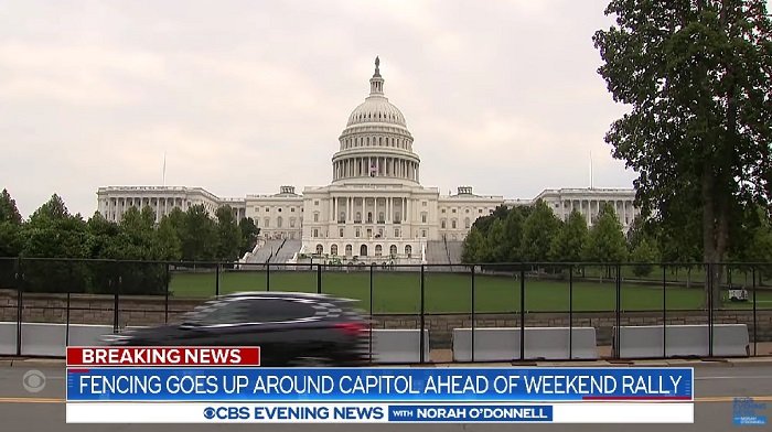Capitol Police Reinstall Fencing As American ‘Freedom Convoy’ Heads To Washington