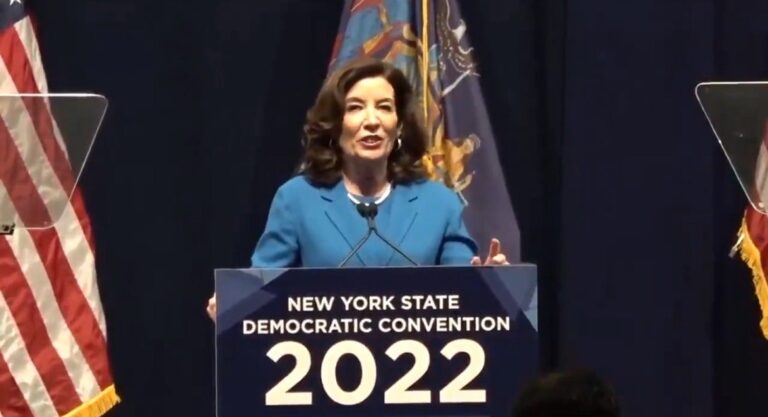 NY Gov. Hochul Heckled For 4 Minutes Straight as She Accepts Democrat Nomination For Governor (VIDEO)