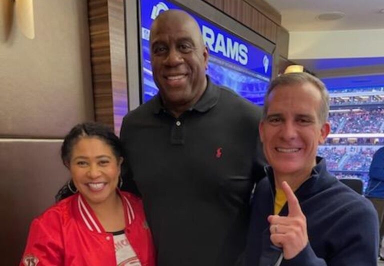 The New “I Didn’t Inhale” – Los Angeles Mayor Eric Garcetti Claims He ‘Held His Breath’ When He Took a Maskless Photo with Magic Johnson (VIDEO)