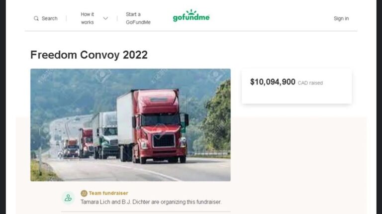 Canadian Government Proudly Admits to Requesting GoFundMe to Withhold Trucker Convoy Donations
