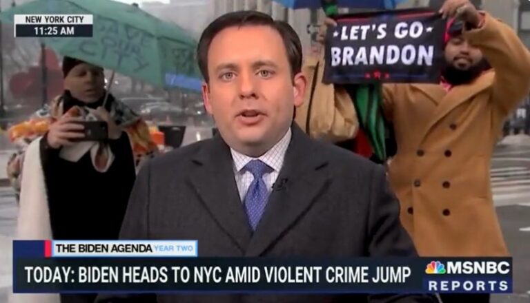 MSNBC Punked with “Let’s Go Brandon” Flag During Live Broadcast from New York City (VIDEO)