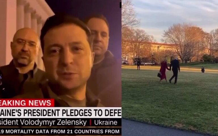10 Days Ago Joe Biden Assured Ukrainian Leader Zelensky that US Would Respond “Swiftly and Decisively” to Russian Aggression — On Friday Joe Left for Delaware