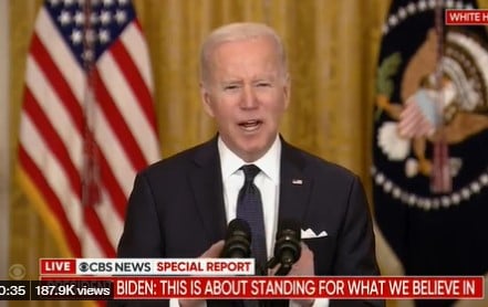 You Just Can’t Make This Up… Joe Biden Starts Spouting Off About Russia Invading Ukraine’s Sacred Border Again