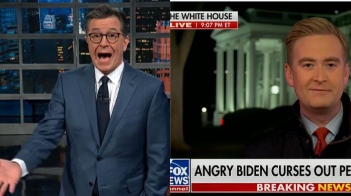 After Oscars Slap, Liberal Stephen Colbert Says Biden Should Slap Fox News Reporter Peter Doocy