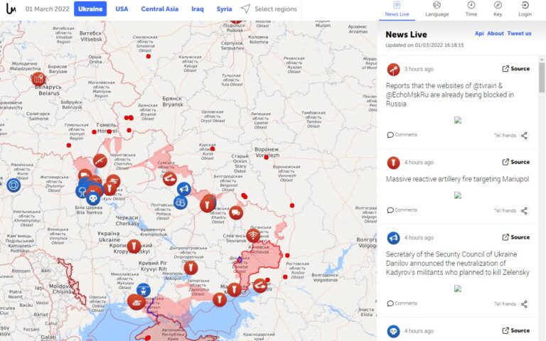 Ukrainian mapping tool taken offline by DDoS attack