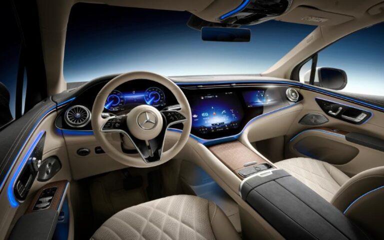 Mercedes-Benz shows off the interior of the 2023 EQS SUV