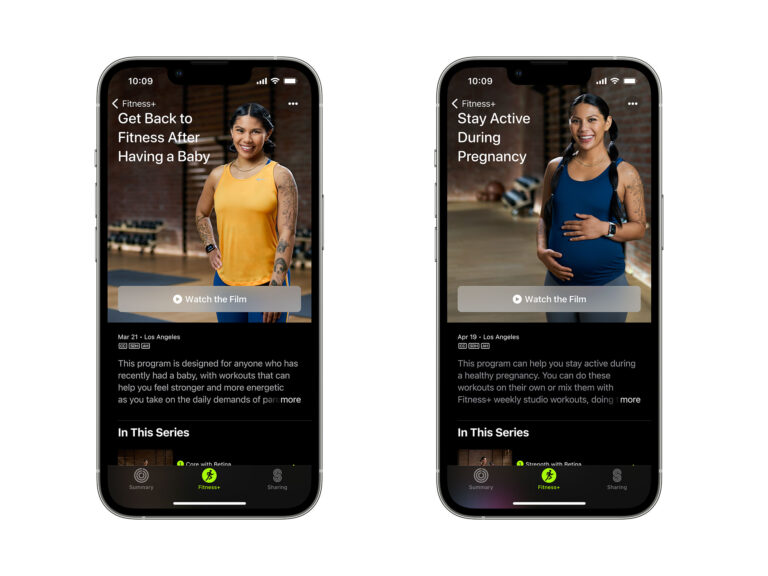 Apple adds workouts for new parents to Fitness+