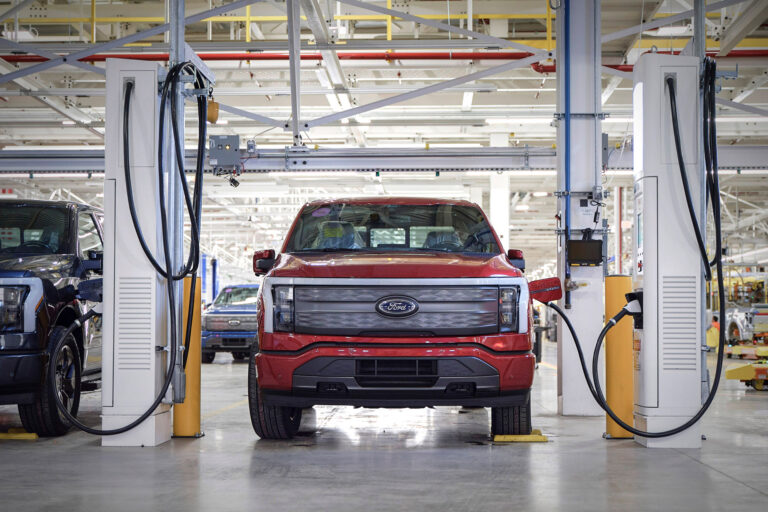 Ford starts production of its F-150 Lightning electric pickup