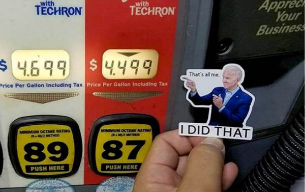 Fed-Up American Arrested for Allegedly Putting Biden’s “I Did That” Stickers on Gas Pumps