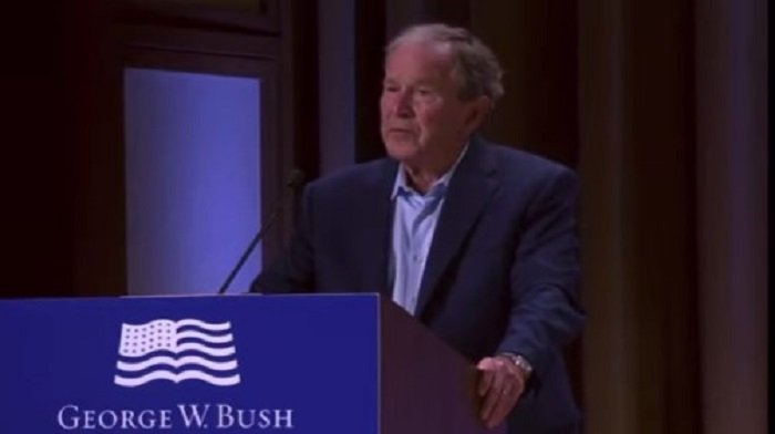 Incredible Video: George W. Bush Accidentally Condemns ‘Unjustified and Brutal Invasion of Iraq’
