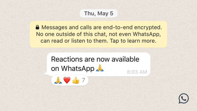 WhatsApp’s emoji reactions begin rolling out to everyone