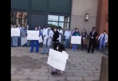 Amazing! Watch This Black Man and Pro-Lifer Confront Protesting Pro-Abortion Doctors and Medical Personnel on Black Lives Matter (VIDEO)