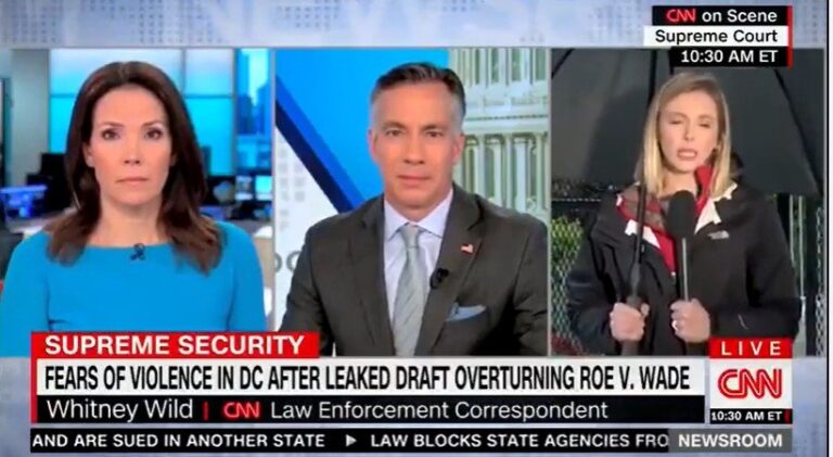 Fake News CNN Warns the Far Right Is Calling for Violence Following Leaked Roe v. Wade Decision… Is Chris Wray’s FBI Plotting Again?