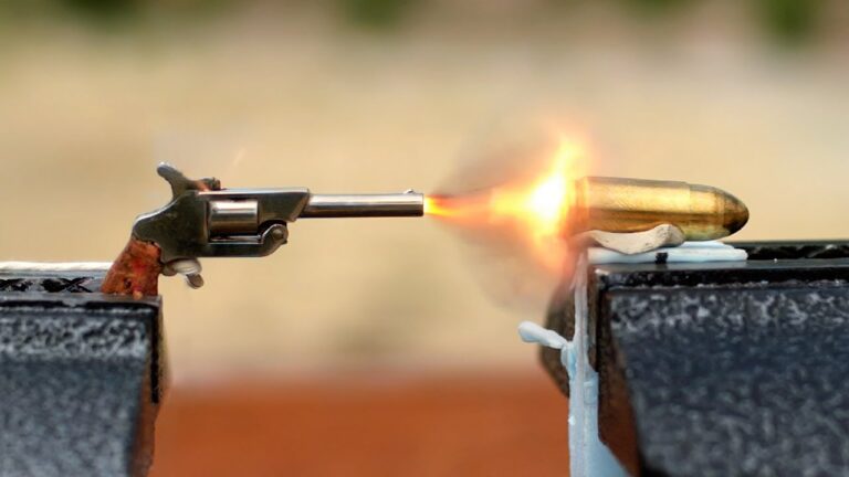 Can a 2 Inch Gun Fire a 1 Inch Bullet? – 300,000FPS – The Slow Mo Guys