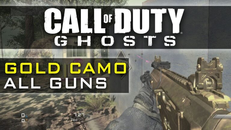 CoD Ghosts GOLD CAMO on ALL GUNS – Every Weapon Gold – All Gold Guns