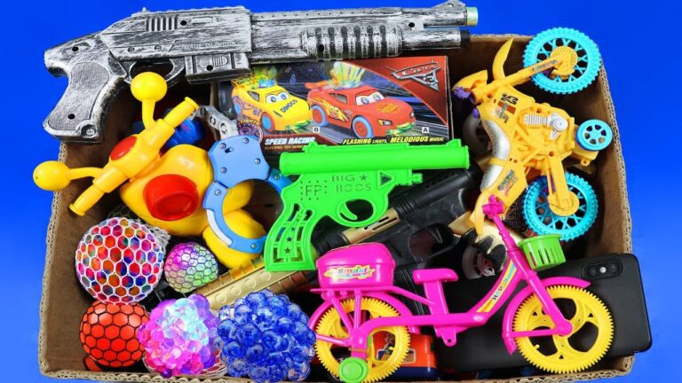 Gun, Squishy Ball and Vehicles Toy